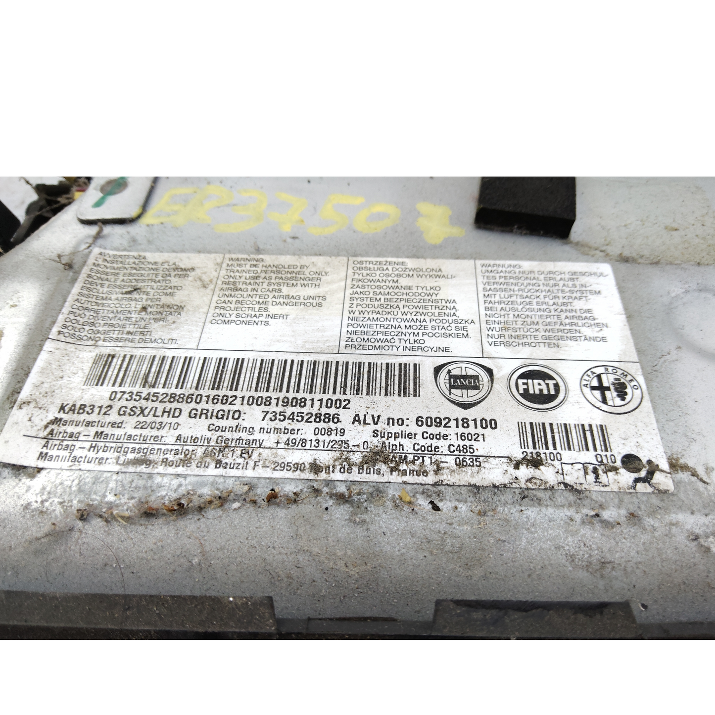 Airbag Ginocchia Guidatore Sinistro FIAT 500 2 Serie