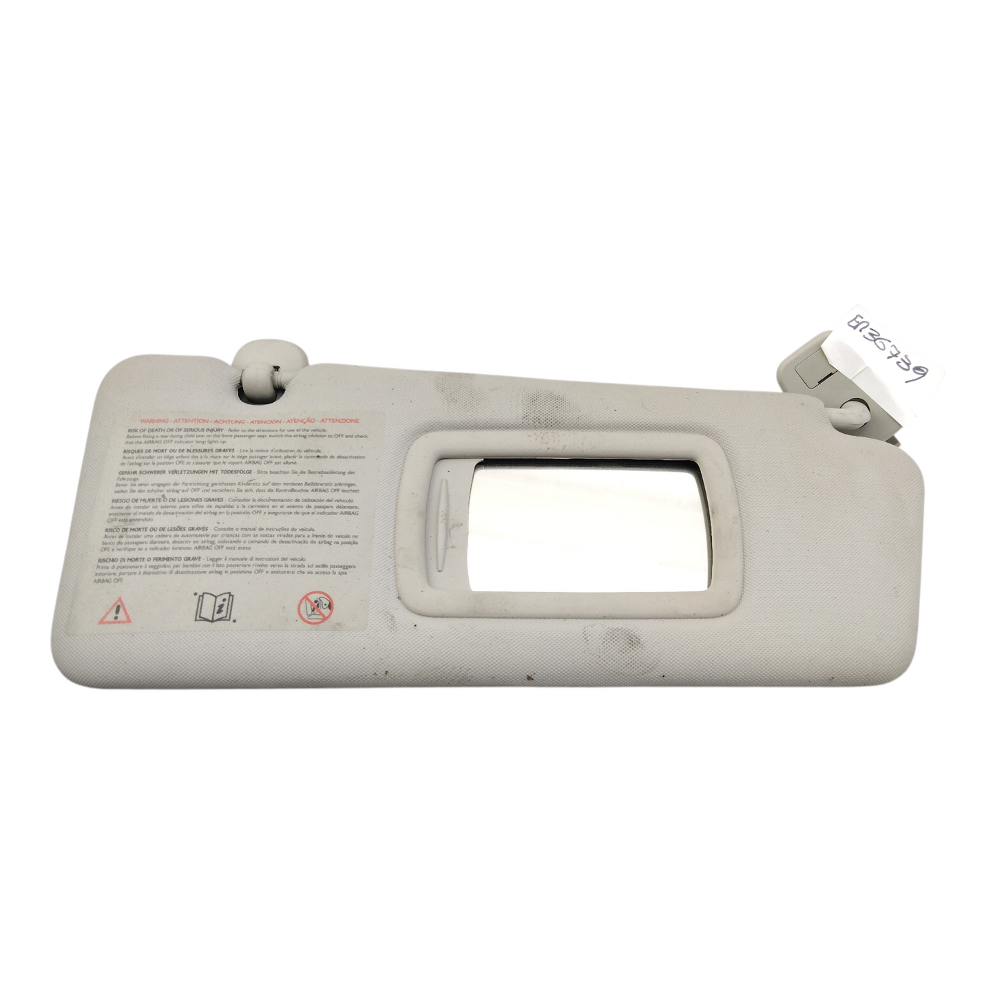 Pannello Alette Parasole Destro RENAULT MEGANE 3 Serie/CAPTUR 1 Serie