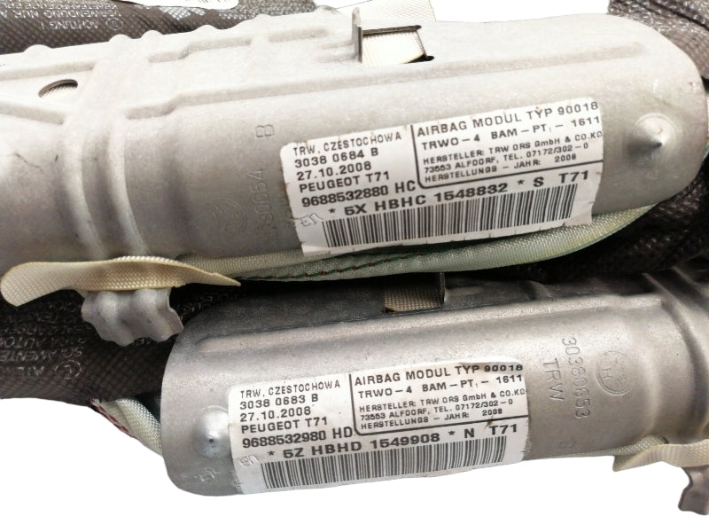 Kit airbag peugeot 308 (2007 - 2013) centralina volante cinture 610714900
