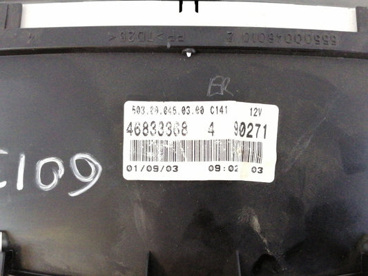 Quadro strumenti fiat punto ( 2003 > 2009 ) 46833368 contachilometri