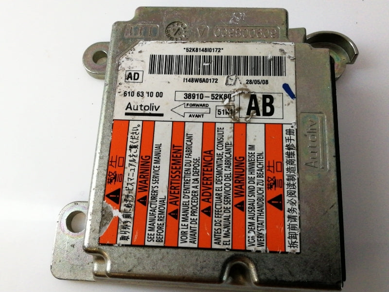 KIT AIRBAG SUZUKI SPLASH ( 2008 IN POI ) CENTRALINA VOLANTE CINTURE SICUREZZA