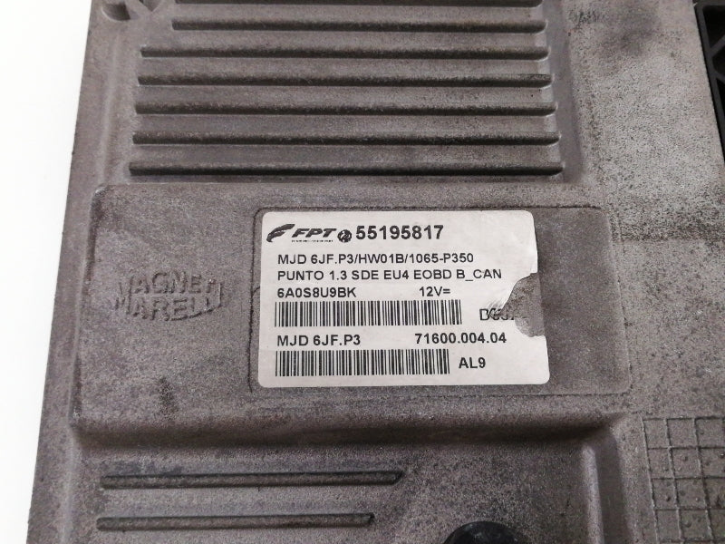 Centralina motore fiat punto 1.3 jtd (2003 - 2011) 55195817 motore 188a9000
