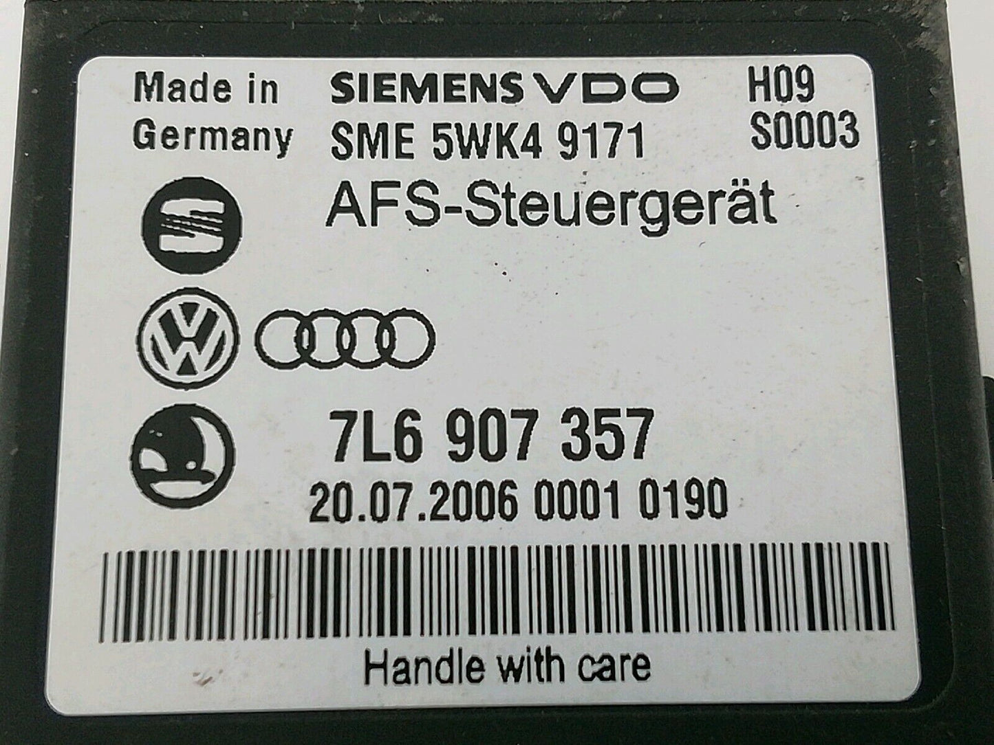 Centralina fari volkswagen touareg (2003 > 2010) 7l6907357 originale