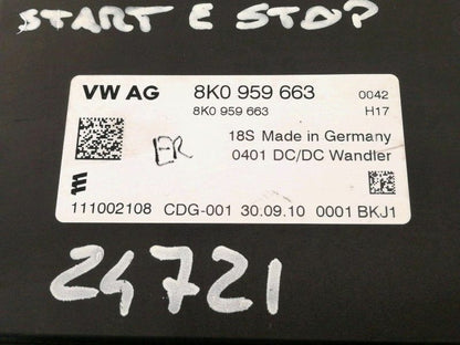 Centralina start & stop audi a1 - 8x1 8xa (2010 in poi) 8k0959663 originale