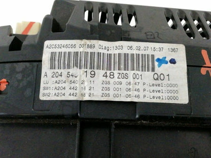 Quadro strumenti mercedes classe c w204 s204 - 2.2 cdi (2007 in poi)