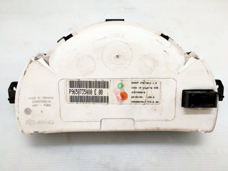 Quadro strumenti citroen c3 ( 2002 > 2010 ) contachilometri p9650735480