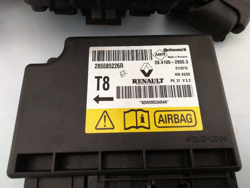 Kit airbag renault megane (2008 - 2012) cruscotto volante centralina