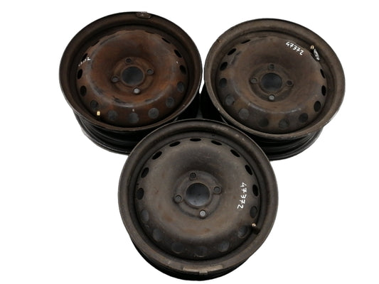 Kit 3 cerchi in ferro renault kangoo (2003 - 2007) raggio 14 - originali