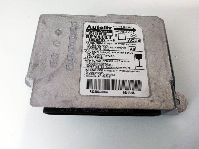 Kit airbag renault megane (2003 - 2008) volante cinture centralina